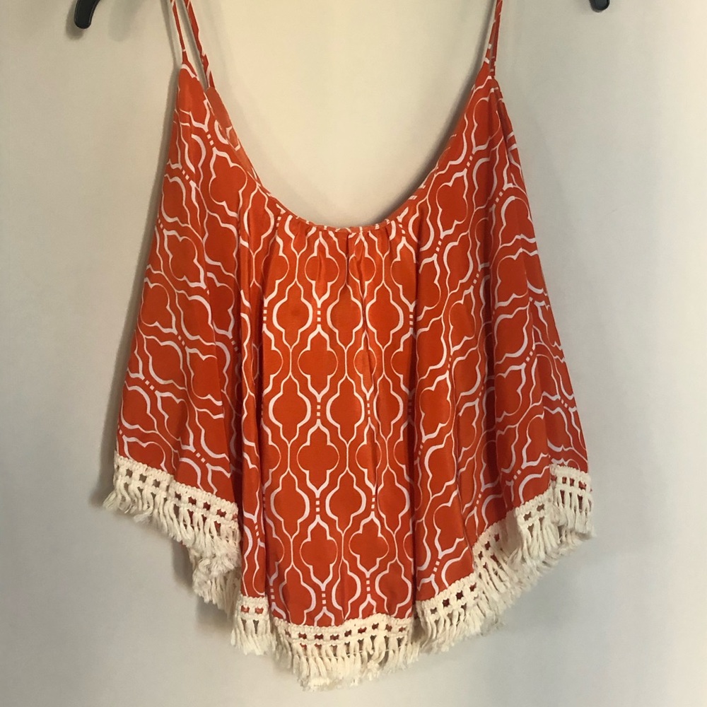 Cute Orange Crop Top